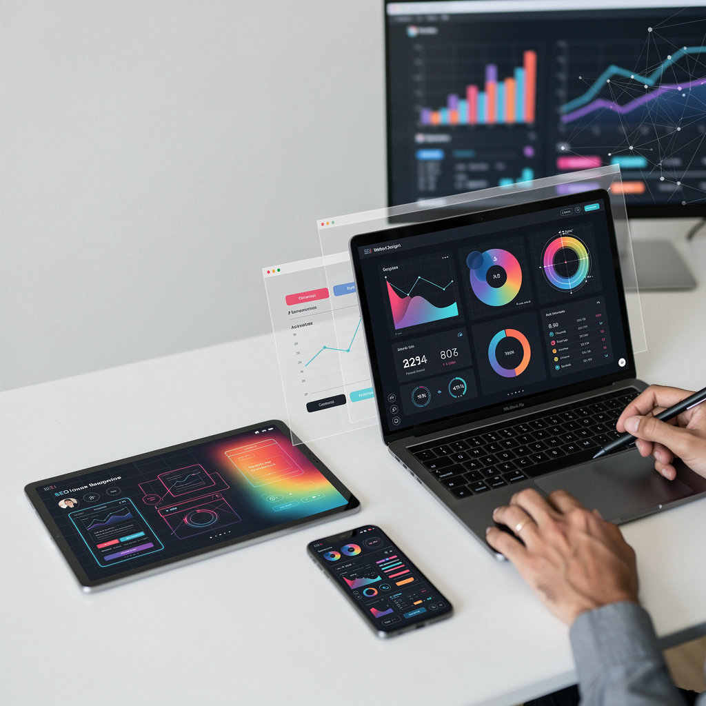 weblys website design and web analytics services - modern creative design combined with data-driven performance tracking
